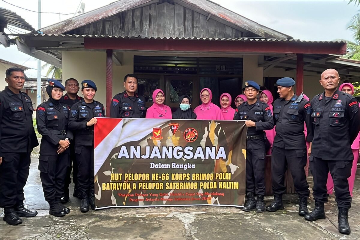 HUT Pelopor Ke-66, Batalyon A Brimob Kaltim Gelar Anjangsana ke Paramob, Warakawuri dan Personel Sakit Menahun