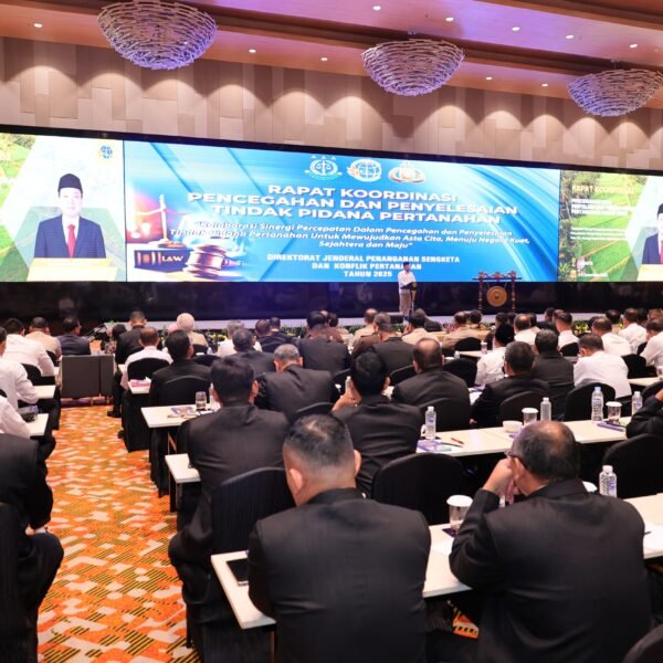 Buka Rakor Pencegahan dan Penyelesaian Tindak Pidana Pertanahan, Menteri Nusron Ajak APH Pererat Kolaborasi Berantas Mafia Tanah