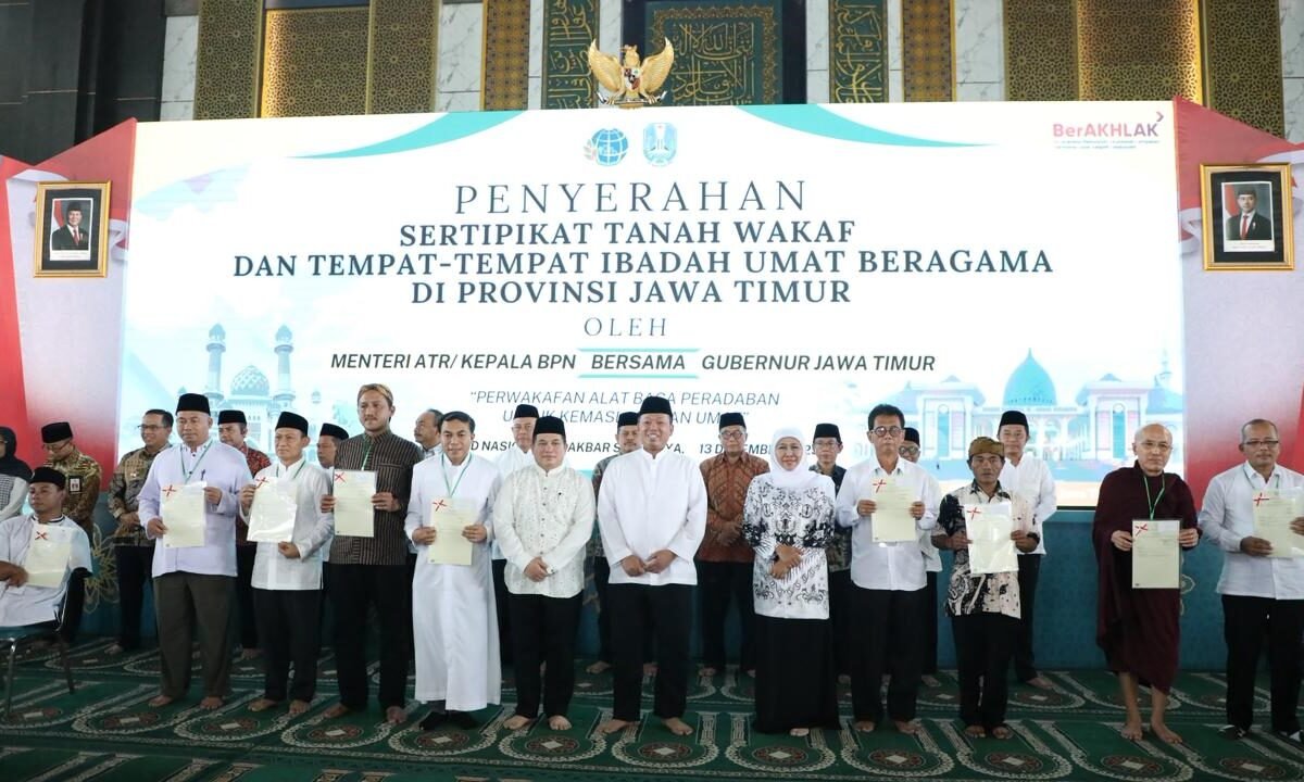 Serahkan 2.532 Sertipikat Tanah Wakaf dan Rumah Ibadah, Menteri Nusron Gagas Percepatan Sertipikasi melalui Kolaborasi