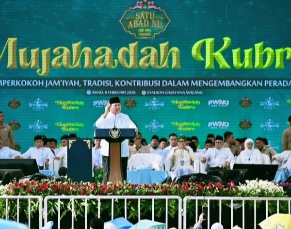 Prabowo Tegaskan Spirit Persatuan di Mujahadah Kubro Satu Abad NU Malang