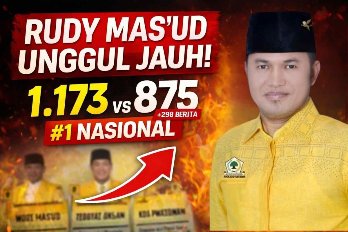 GOLKAR Memanas! Rudy Mas’ud Ungguli Semua, 1.173 Pemberitaan dalam Sebulan Bikin Peta Politik Bergeser