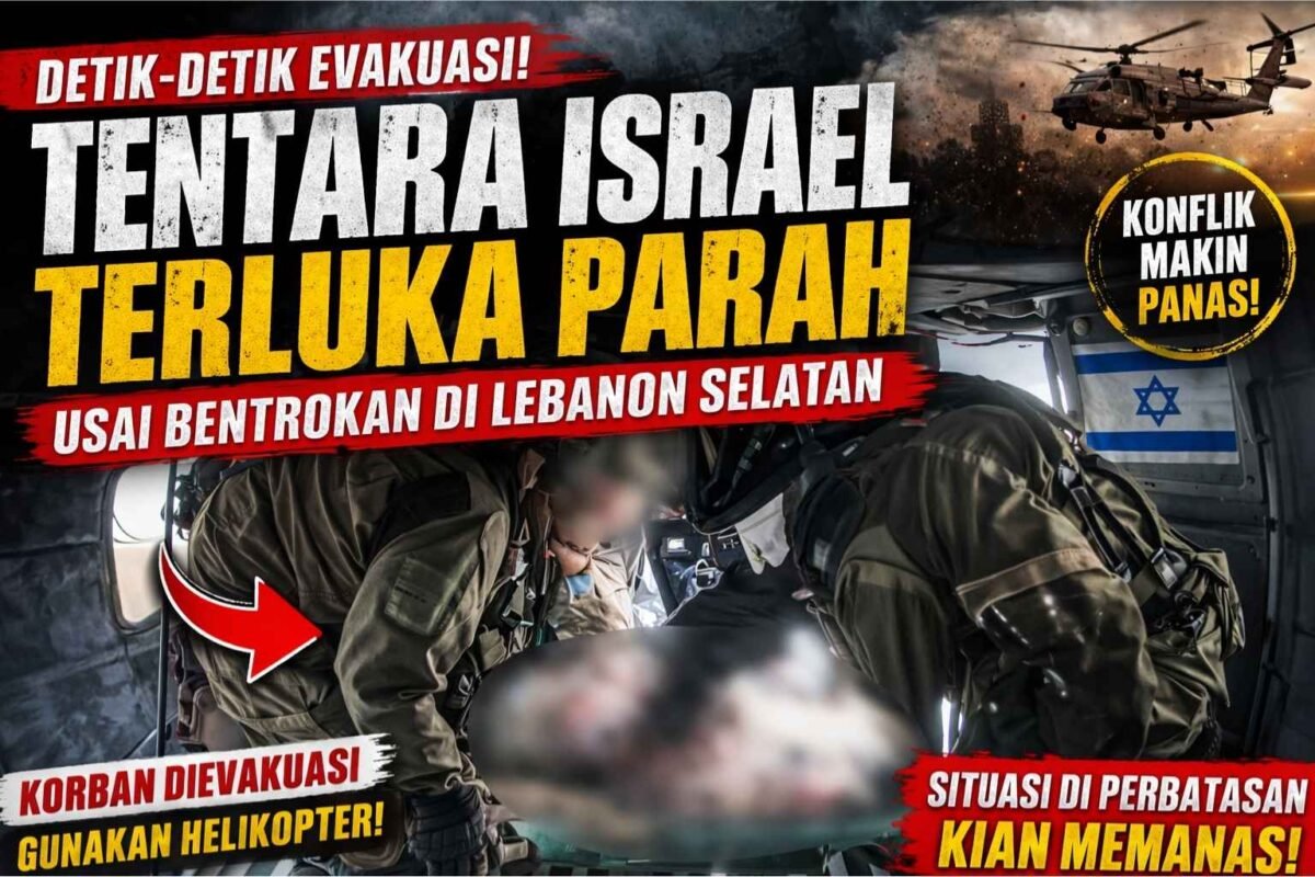 Israel Memanas: Detik Evakuasi Tentara Terluka di Lebanon Selatan Terekam