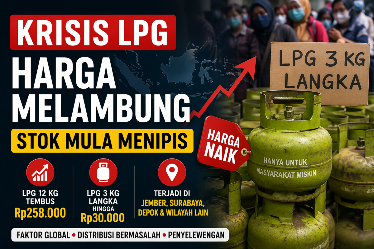 KRISIS LPG Memuncak, Harga Melonjak hingga Rp258 Ribu dan Gas 3 Kg Mulai Langka di Sejumlah Daerah