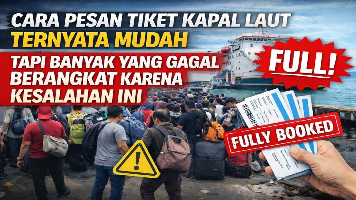 Cara Pesan Tiket Kapal Laut Ternyata Mudah, Tapi Banyak yang Gagal Berangkat karena Kesalahan Ini