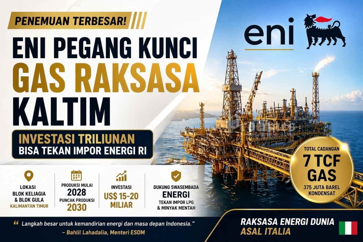 ENI Pegang Kunci Gas Raksasa Kaltim, Investasi Triliunan Ini Disebut Bisa Tekan Impor Energi RI