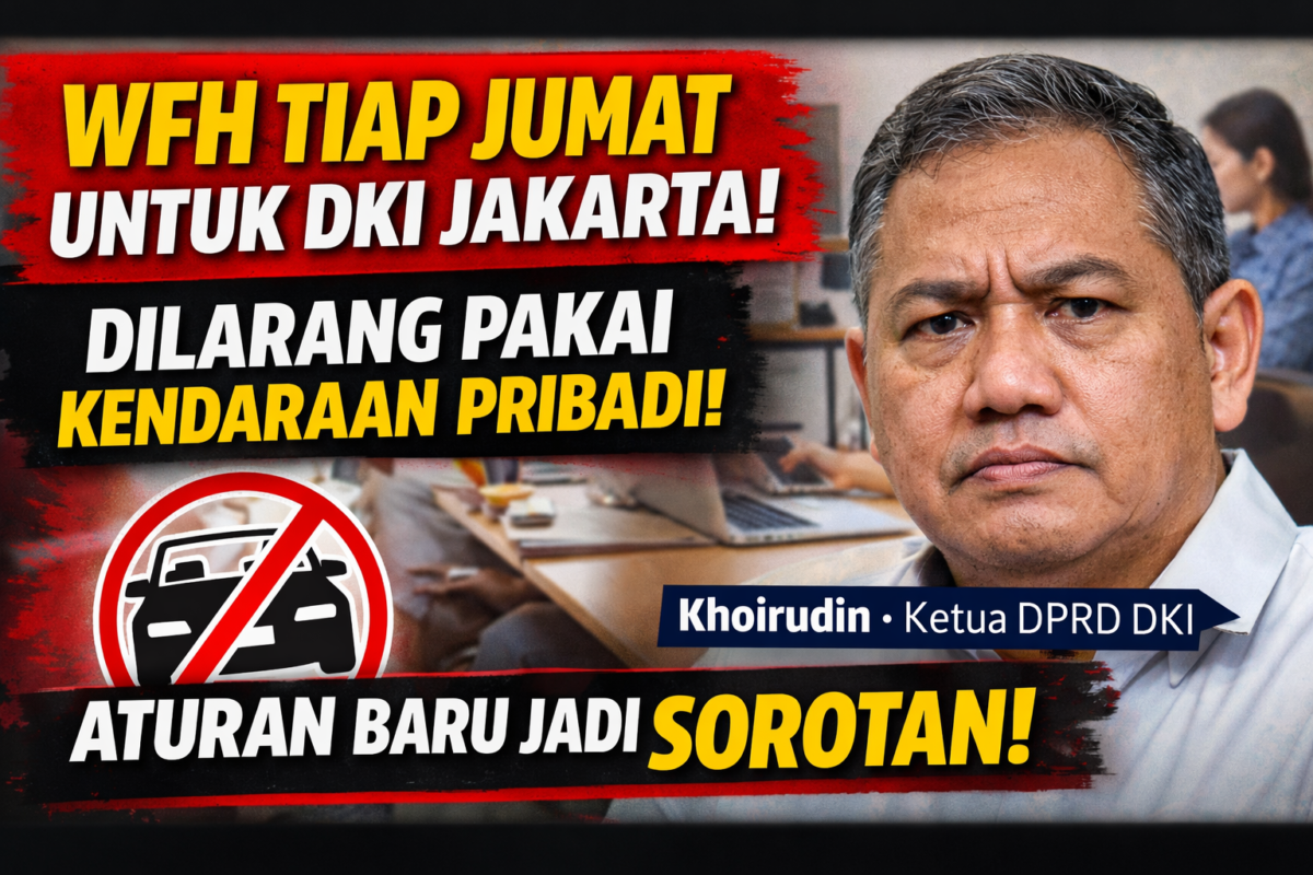 WFH DKI Mulai April, Pegawai Dilarang Pakai Kendaraan Pribadi Saat Jam Kerja