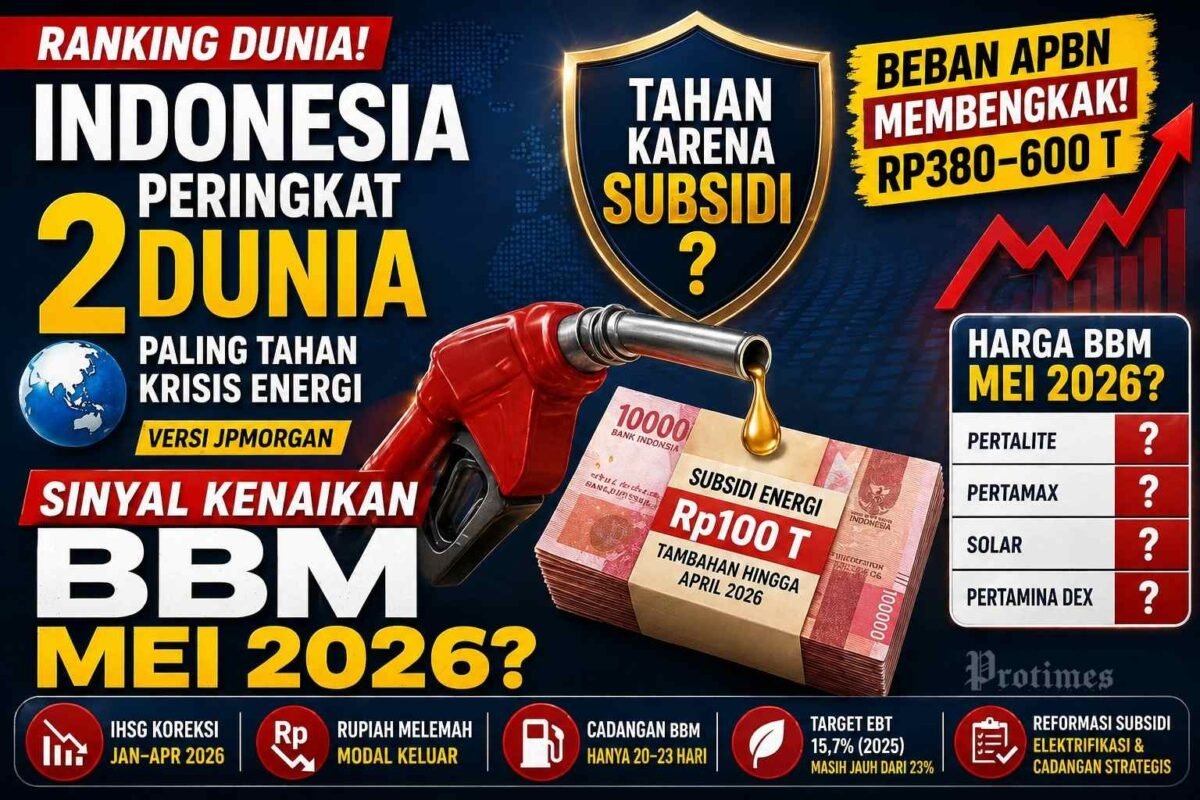 Energi RI Ranking Dunia, Tapi Sinyal BBM Mei 2026 Bikin Tegang