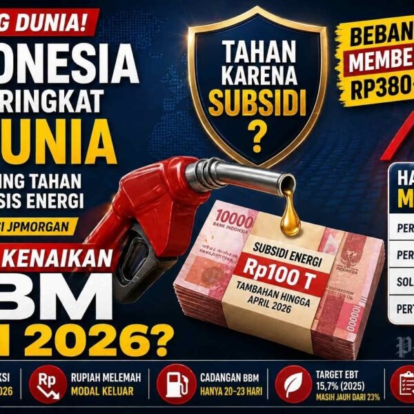 Energi RI Ranking Dunia, Tapi Sinyal BBM Mei 2026 Bikin Tegang