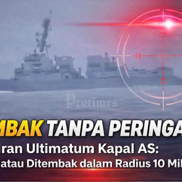 Kapal perang AS di Selat Hormuz saat mendapat ultimatum Iran