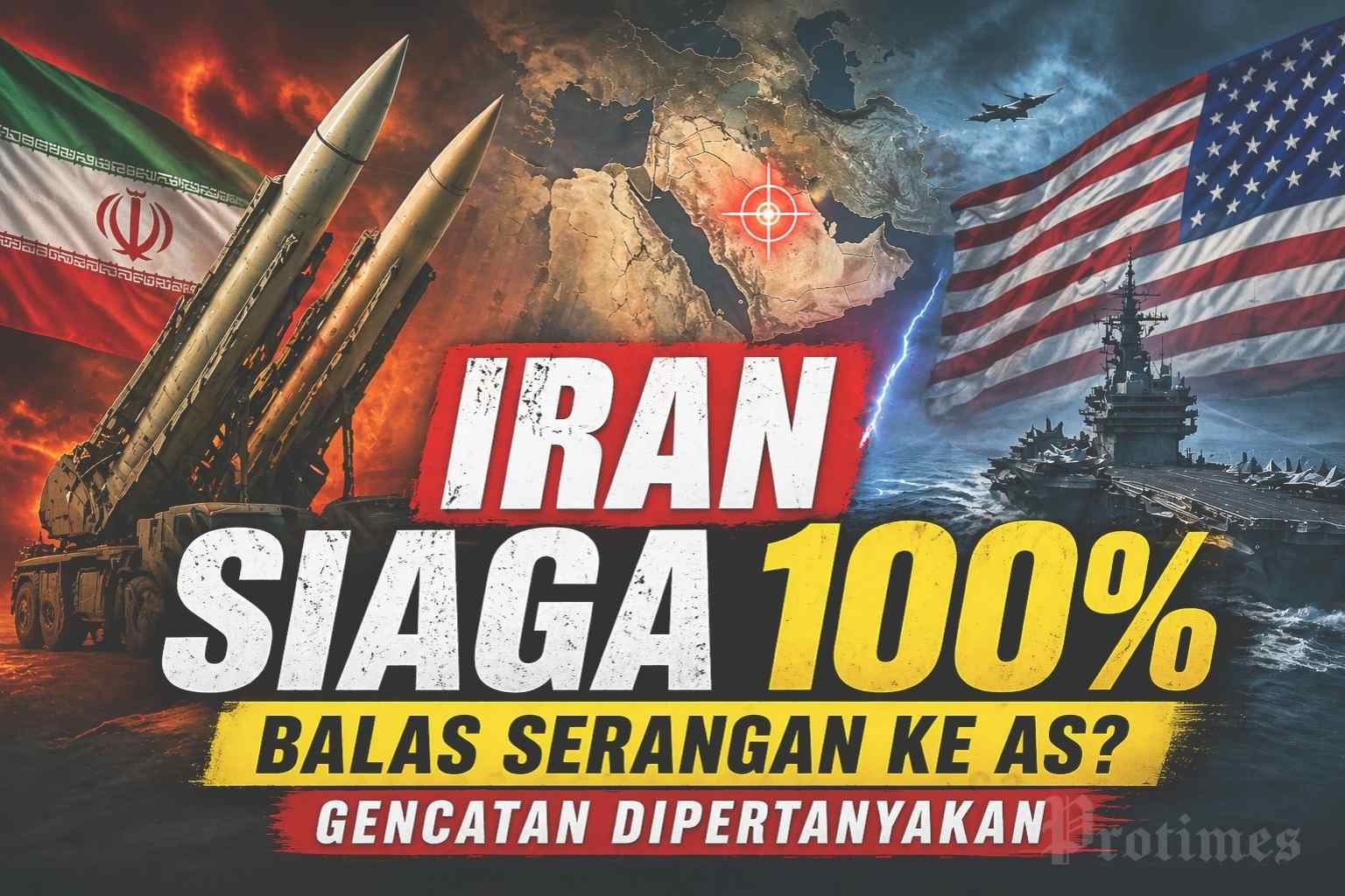 IRAN Siaga Penuh 100%, Sinyal Balasan ke AS Menguat Saat Gencatan Senjata Dipertanyakan