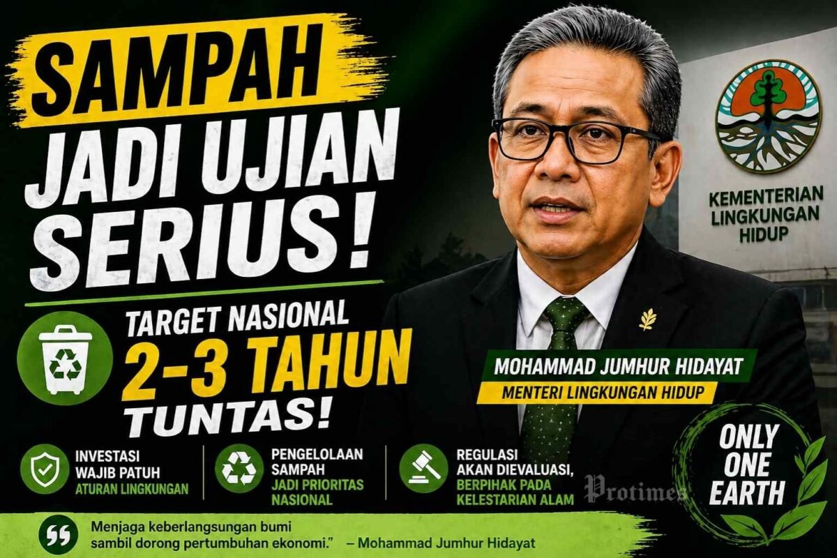 Sampah Jadi Ujian Serius, Jumhur Ambil Kendali LH dengan Target Nasional 2 Tahun
