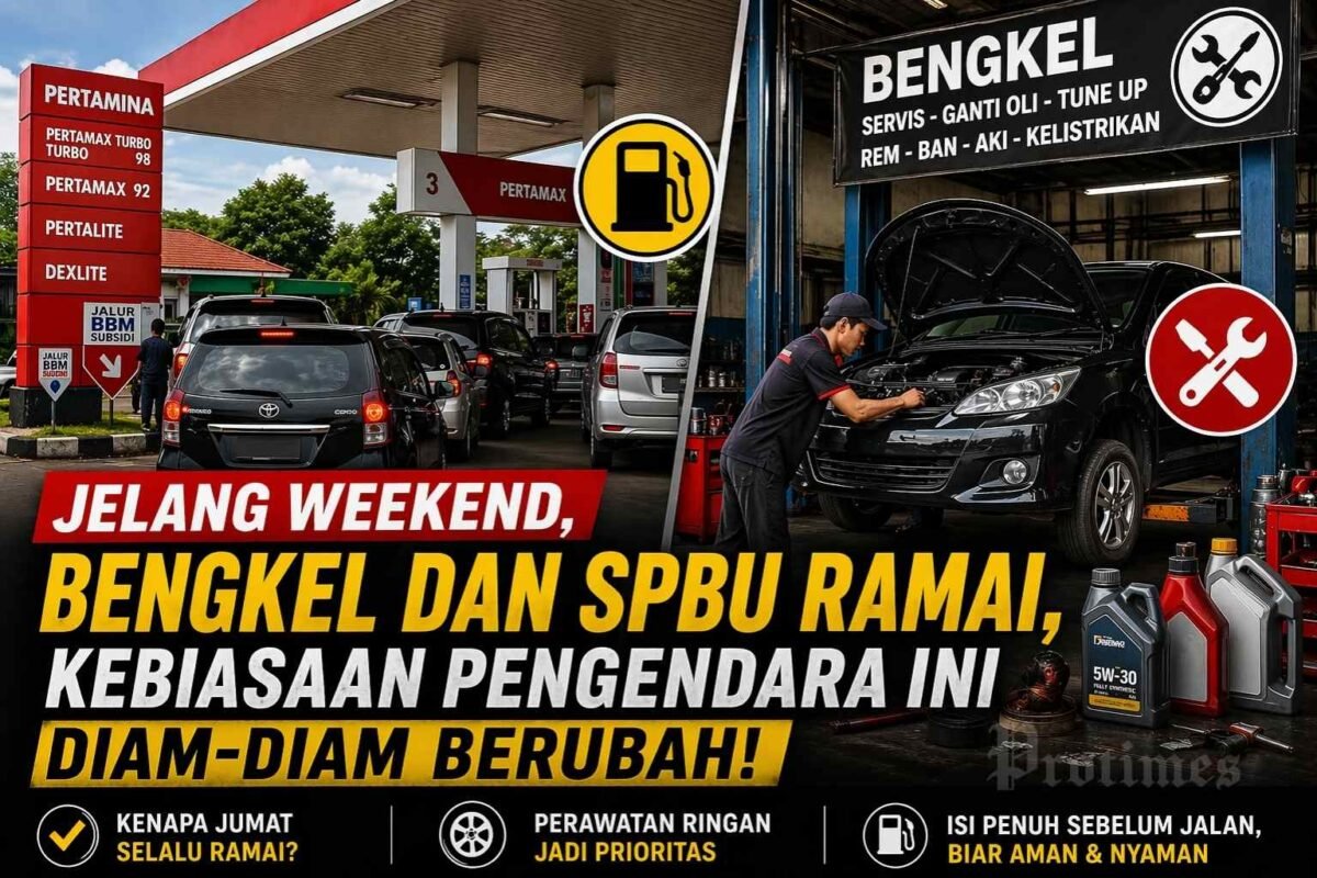 Jelang Weekend, Bengkel dan SPBU Ramai, Kebiasaan Pengendara Ini Diam-Diam Berubah