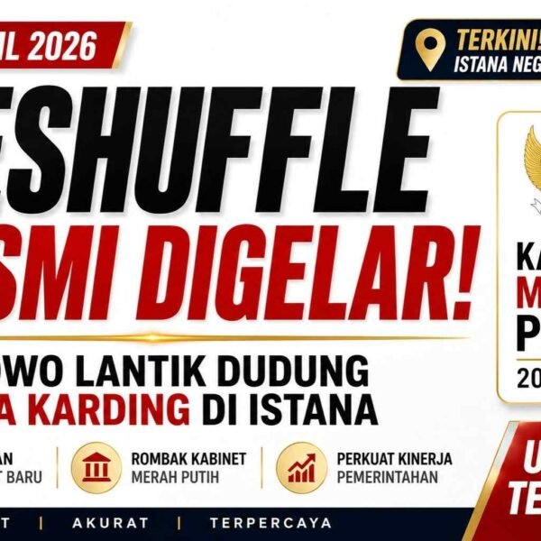 Reshuffle Resmi Digelar, Prabowo Lantik Dudung hingga Karding di Istana Negara