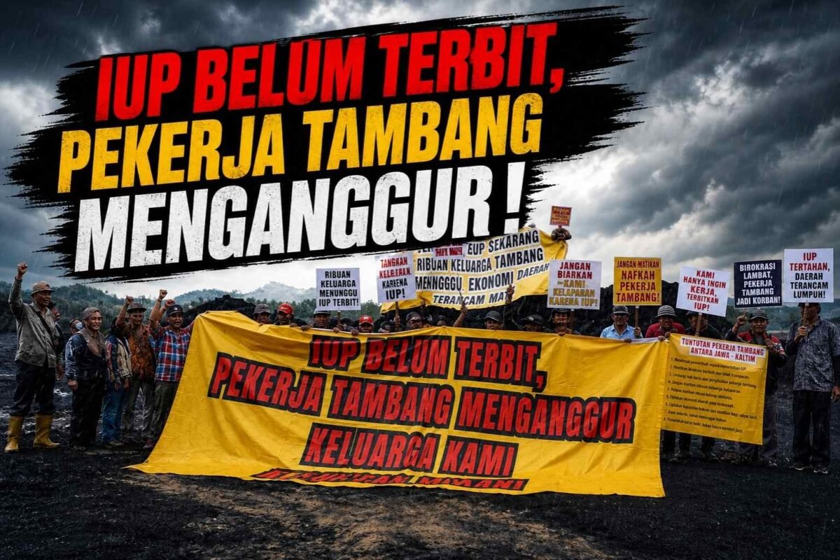 IUP Seret 5 Bulan, Puluhan Pekerja Tambang Muara Jawa Turun Demo, Nafkah Terhenti