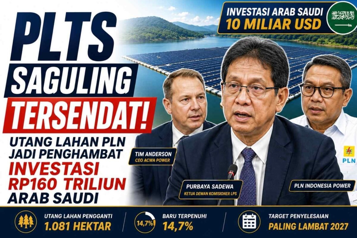 PLTS Saguling Tersendat! Utang Lahan PLN Jadi Penghambat Investasi Rp160 Triliun Arab Saudi