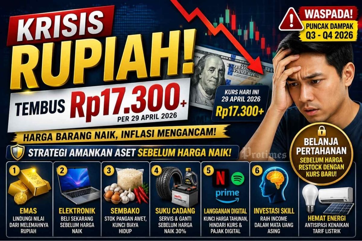 Krisis Rupiah Tembus Rp17.300, Ini Strategi Bertahan agar Aset Tak Tergerus