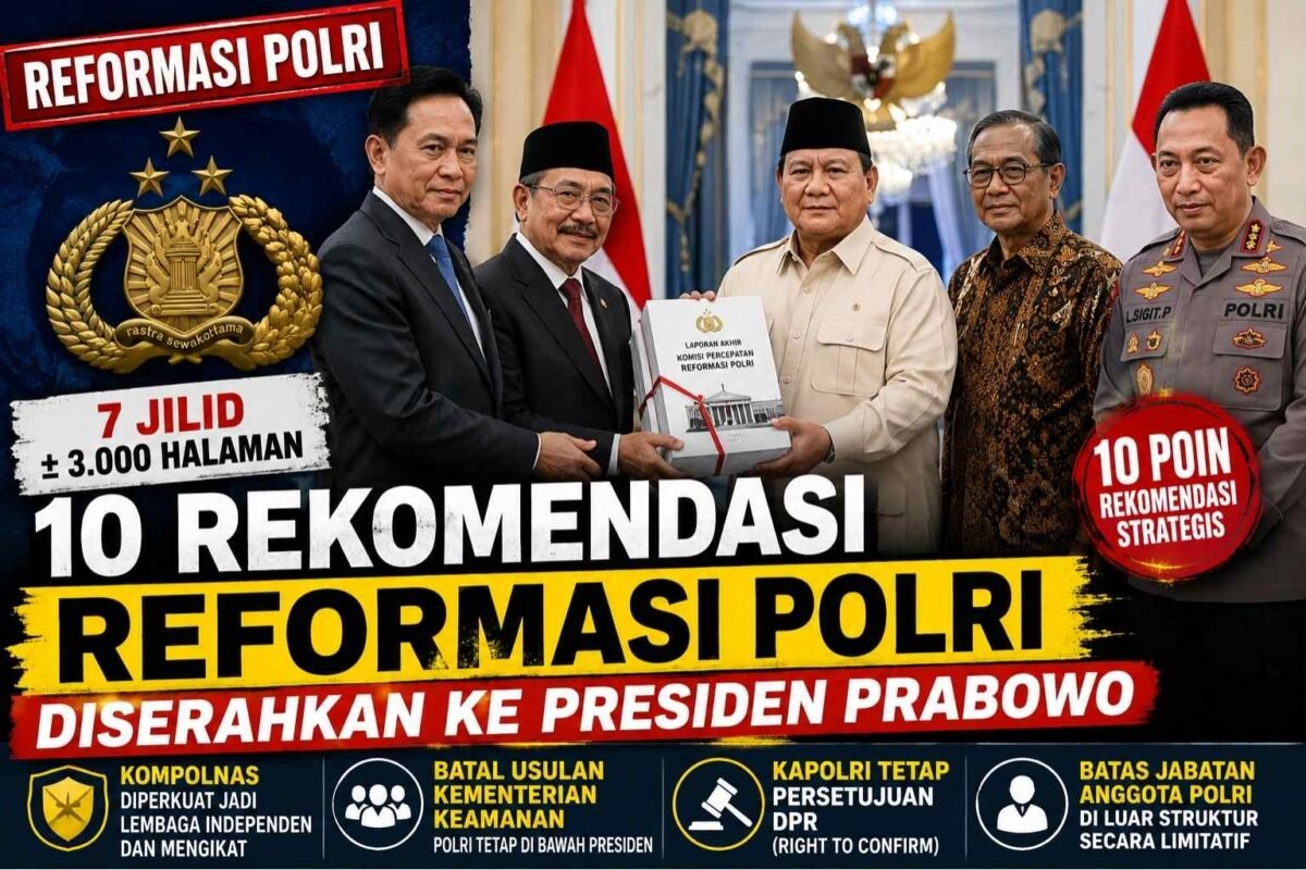 Reformasi Disorot, 10 Rekomendasi Polri Diserahkan ke Presiden Prabowo