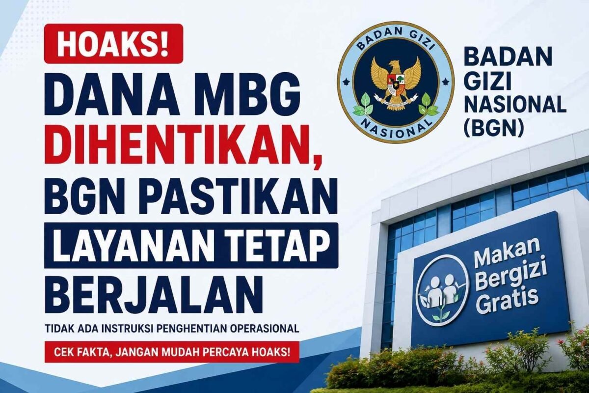 Hoaks Dana MBG Dihentikan, BGN Pastikan Layanan Tetap Berjalan