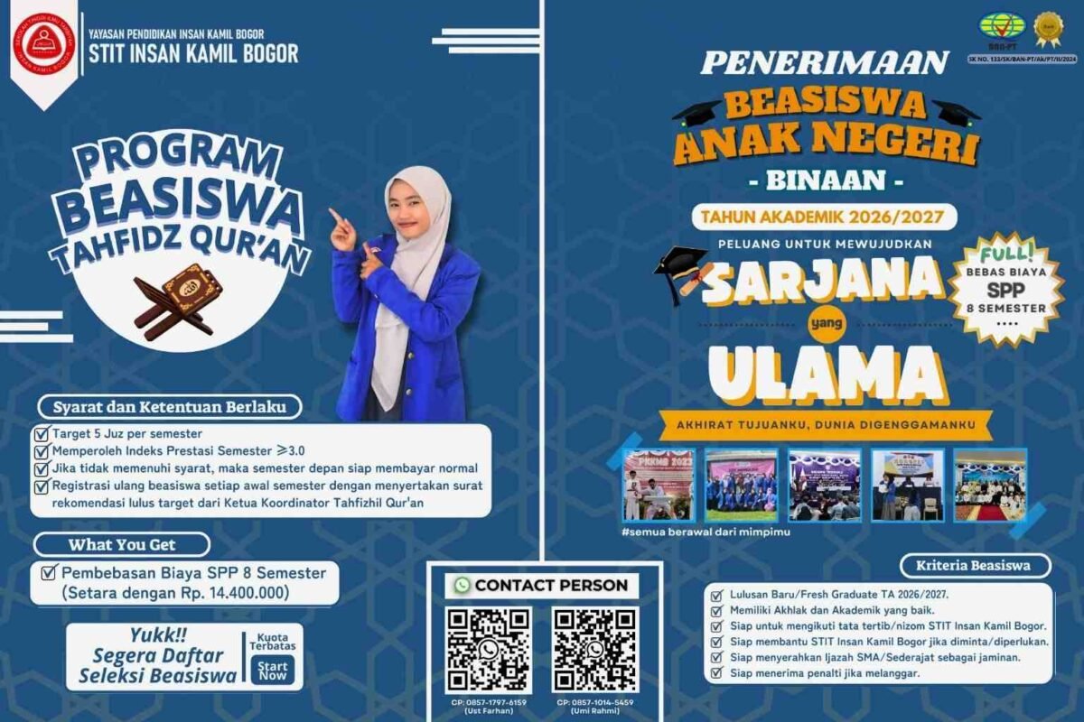 pendaftaran mahasiswa bari STIT Insal kamil Bogor