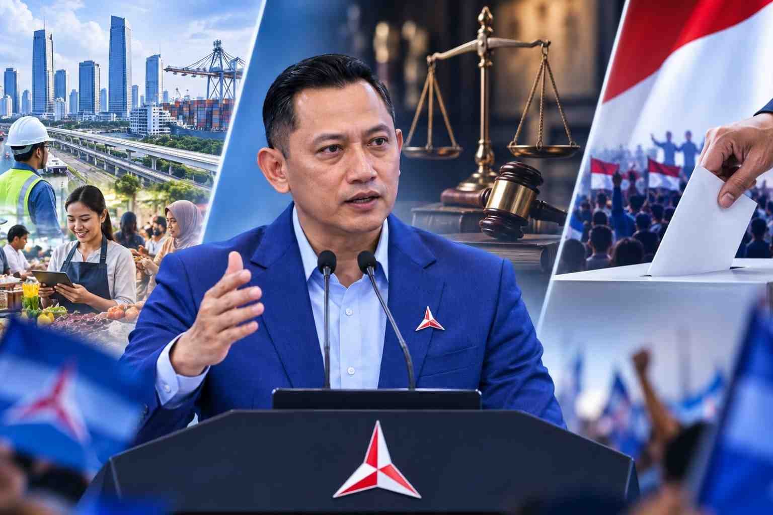 AHY menyampaikan tiga agenda perjuangan Partai Demokrat terkait ekonomi, keadilan dan demokrasi