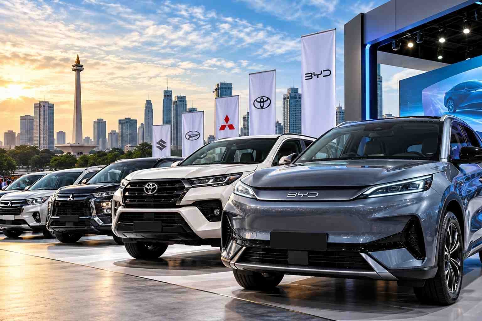 Penjualan mobil Indonesia 2026 dengan persaingan mobil konvensional dan kendaraan listrik yang semakin ketat di pasar otomotif nasional.