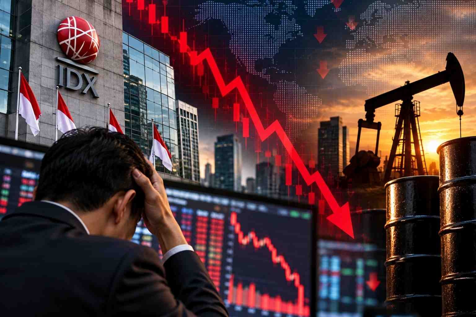 IHSG tertekan kenaikan harga minyak dunia dan ketegangan geopolitik, investor mulai menghindari aset berisiko.