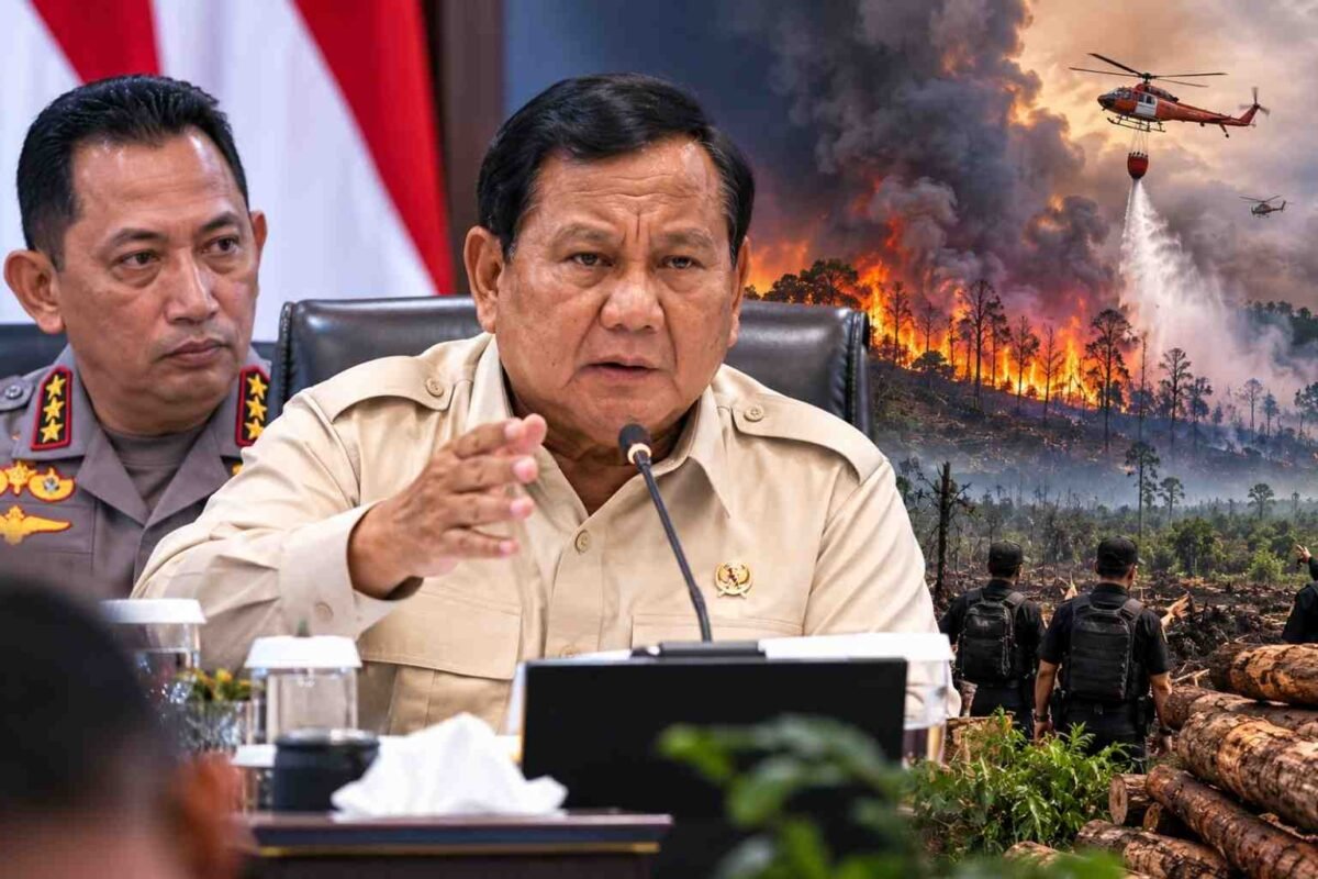 Presiden Prabowo Subianto meminta korporasi yang terlibat karhutla diusut dan ditindak tegas