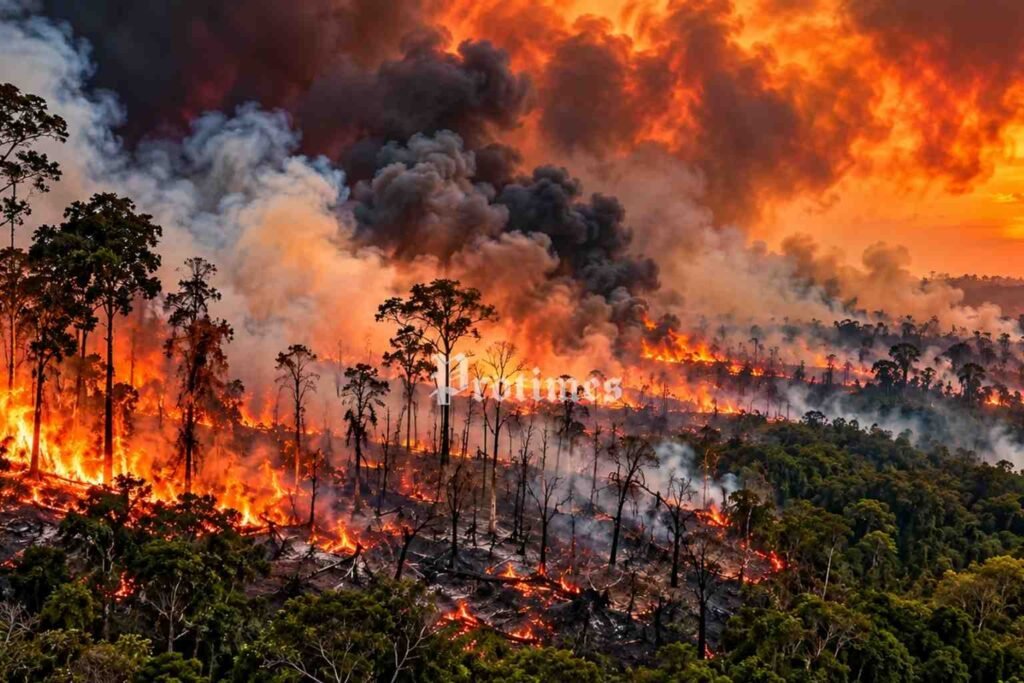 Kebakaran hutan dan lahan di Kalimantan pada 2026 mengancam lingkungan dan habitat satwa liar.