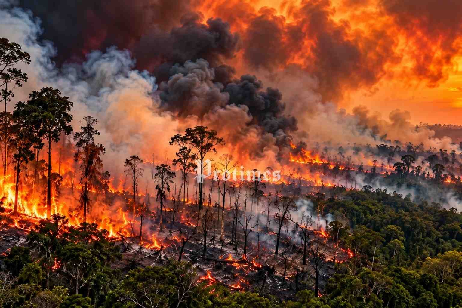 Kebakaran hutan dan lahan di Kalimantan pada 2026 mengancam lingkungan dan habitat satwa liar.