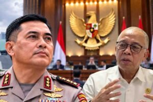 Komjen Pol. Suyudi Ario Seto dan Sekretaris Kompolnas Arif Wicaksono.