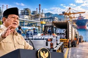 Presiden Prabowo Subianto meluncurkan ekspor perdana baterai kendaraan listrik dan proyek hilirisasi nikel di IWIP Halmahera Tengah Maluku Utara